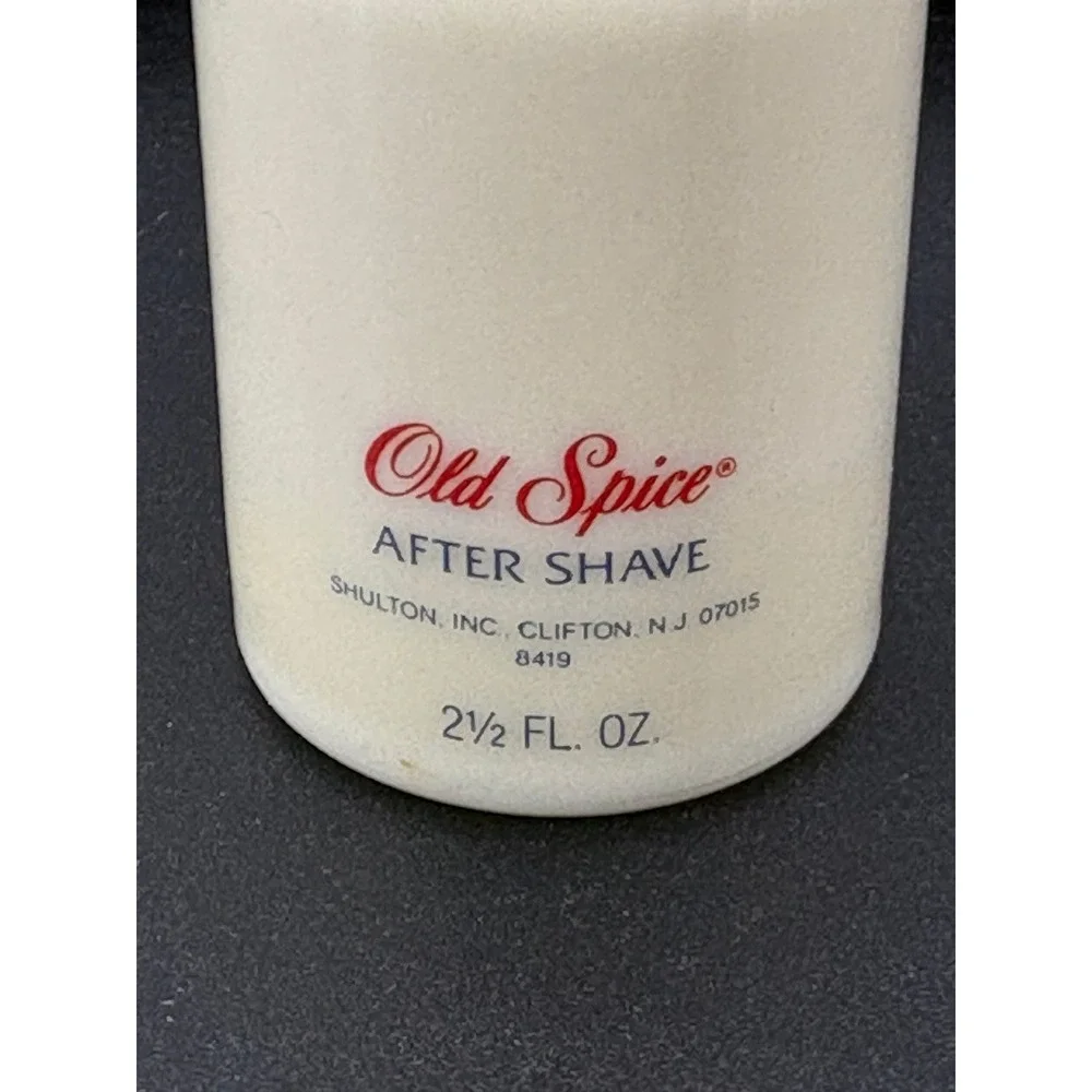 Vintage Old Spice After Shave Glass Bottle 2.5 oz Star Cap Full 2-1/2 fl oz
